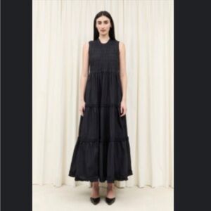 Tanner Fletcher Scout Smocked Sleeveless Midi Dress NWT